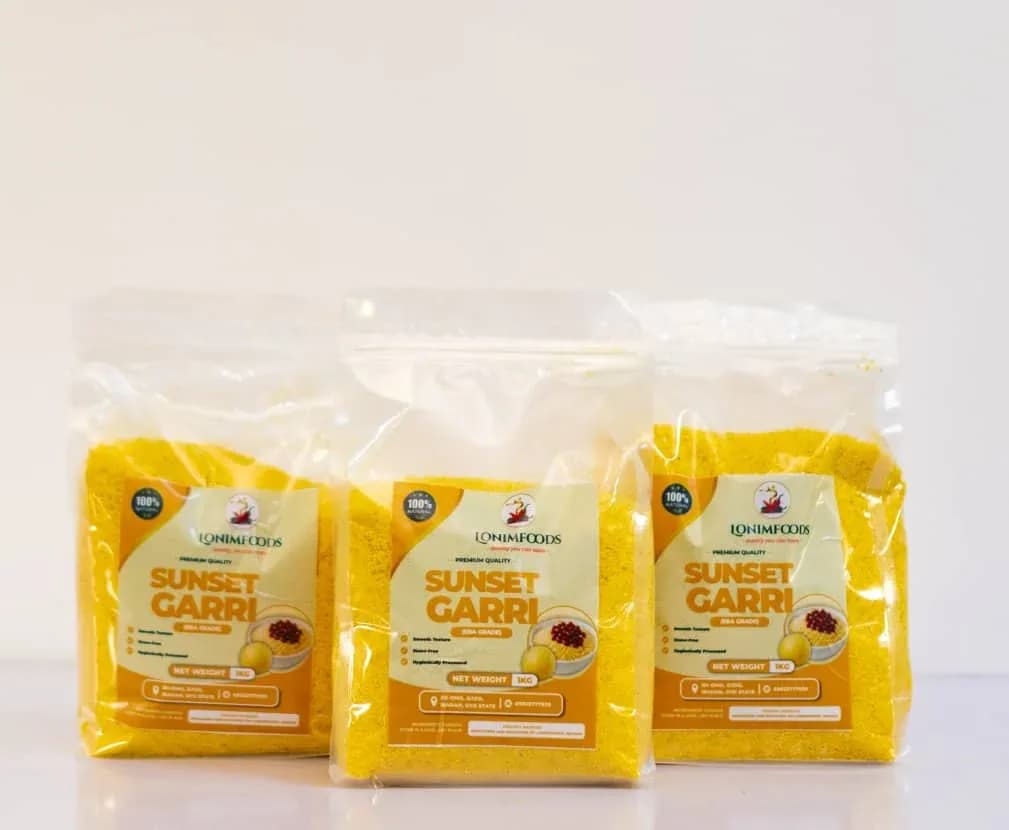 Sunset (Yellow) Garri - Lonimfoods